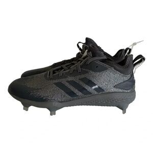 NWT ADIDAS ADIZERO AFTERBURNER V DIPPED BLACK BASEBALL CLEATS METAL SIZE 7.5
